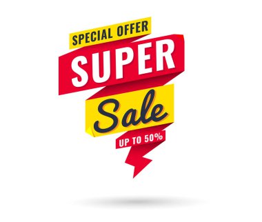 Satış afiş Memphis tarzı ile geometrik flash.