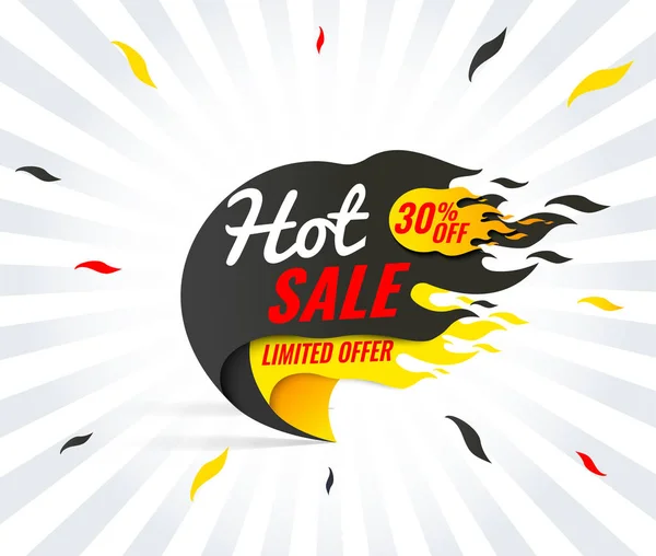 Hot Sale Banner. Sonderangebot an diesem Wochenende — Stockvektor