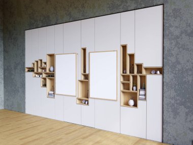 Alay poster, yenilikçi, fikir, 3d çizim.