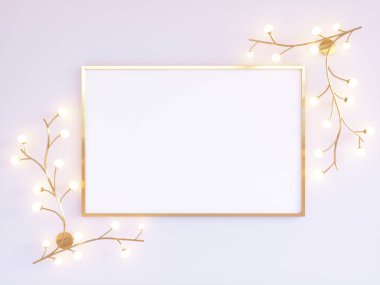 Poster Mock-up, Mock-up şablon izole beyaz arka planda, hazır tasarım, 3d çizim için.