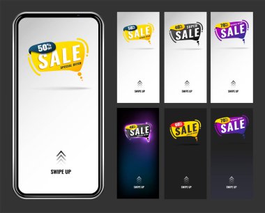 Sıçrama dikey afiş satış promosyon modern.