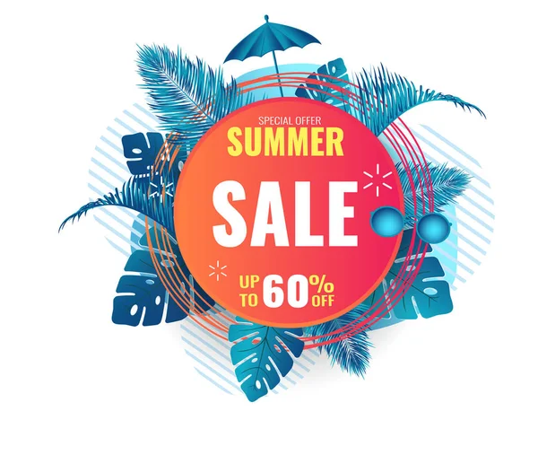 Summer abstract sale banner up to 50  off.
