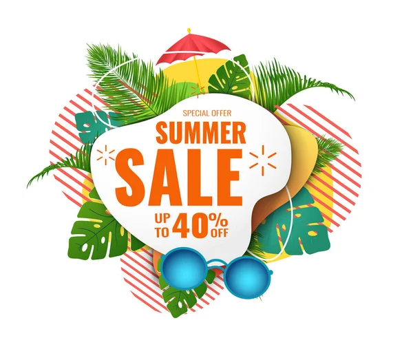 Summer abstract sale banner up to 50  off.