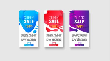 Mobil afiş. Şablon tasarımı, büyük satış.