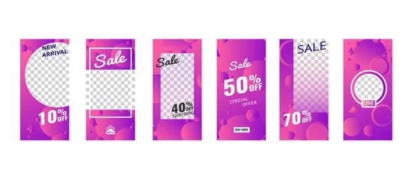 Venta banner fondo, Instagram plantilla foto . — Vector de stock