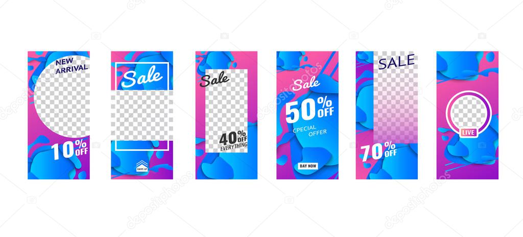 Sale Banner Background Instagram Template Photo Mobile App Poster Flyer Coupon Gift Card Smartphone Set Of Stories Web Design Vector Premium Vector In Adobe Illustrator Ai Ai Format