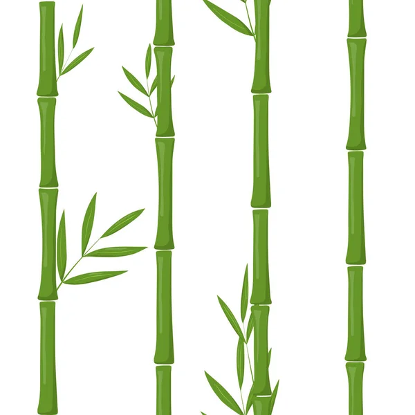 Groene bamboe naadloze vector patroon achtergrond — Stockvector