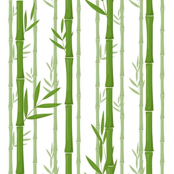 Fondo de patrón de vectores sin costura de bambú verde — Vector de stock