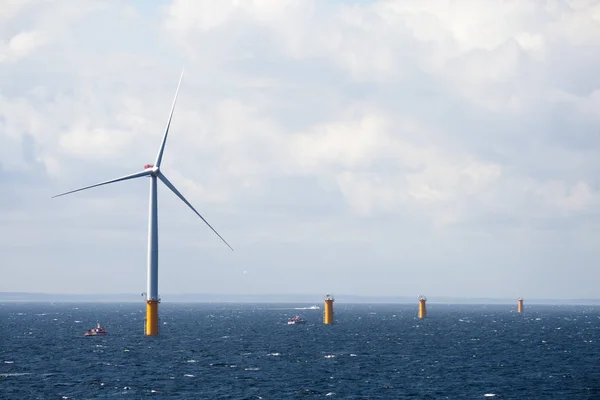 Offshore windpark Rechtenvrije Stockfoto's