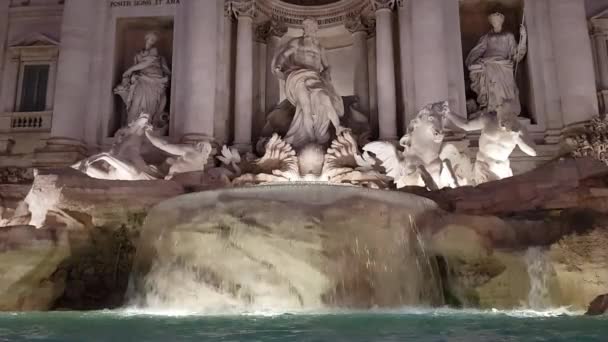 Famosa Fontana Trevi Roma Lugar Popular Roma Italia Hermosa Vista — Vídeo de stock