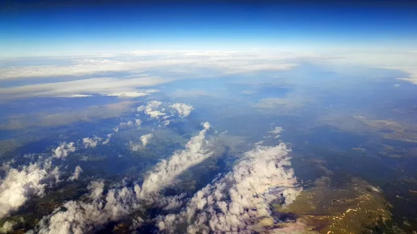 Vista Avião Acima Turquia Vista Aérea Terra Nuvens Com Céu — Fotografia de Stock