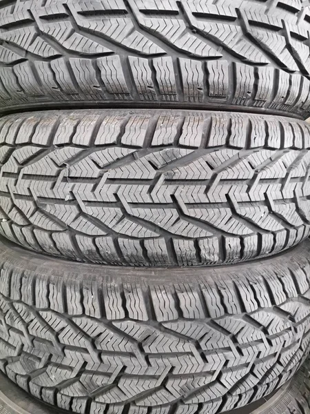 Stack of winter tyre — Stock Photo, Image