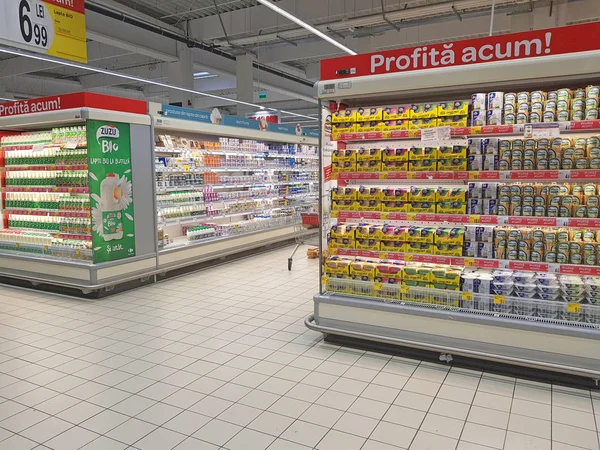 Departamento de produtos lácteos e queijo — Fotografia de Stock