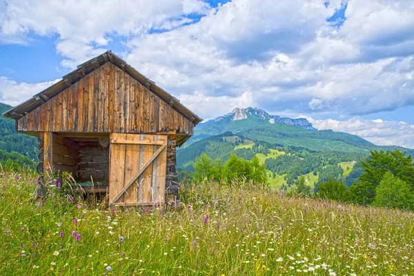 Casa de campo en los pastos de verano — Foto de Stock