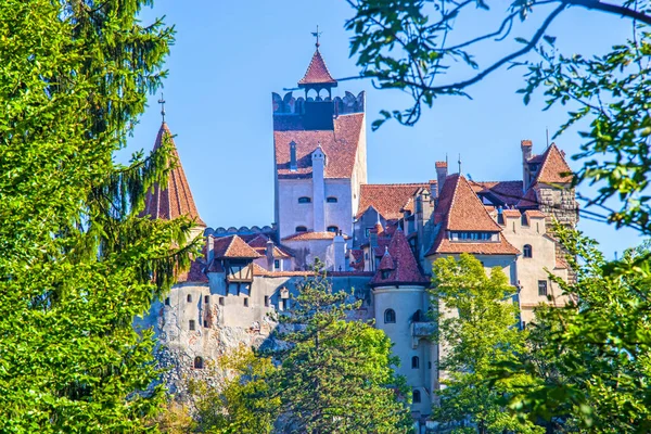 Drakula s történet a középkori Bran kastély — Stock Fotó