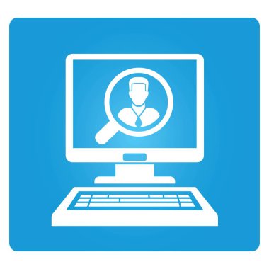 Web simgesi. Bilgisayarın vektör çizimi