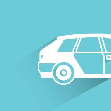 Web simgesi. Arabanın vektör illüstrasyonu