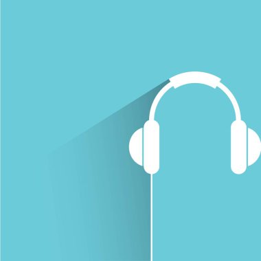 Web simgesi. Kulaklıkların vektör çizimi