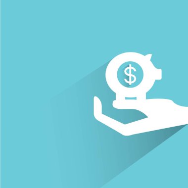 Web simgesi. Kumbara vektör illüstrasyon