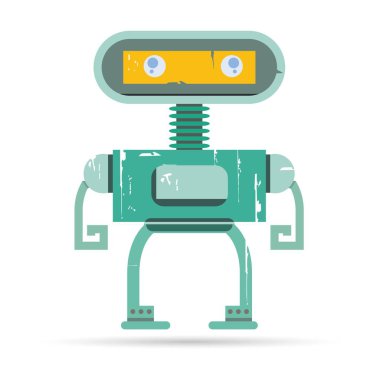 Robot simgesinin vektör illüstrasyonu 
