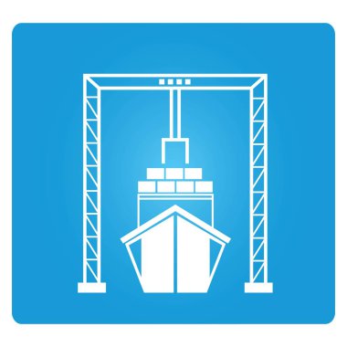 Web simgesi. Geminin vektör illüstrasyonu