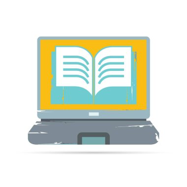 Web simgesi. E-kitabın vektör illüstrasyonu