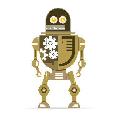 Web simgesi. Robotun vektör illüstrasyonu