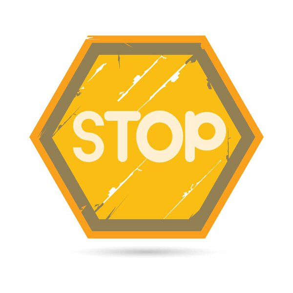 Web icon. Vector illustration of  stop sign