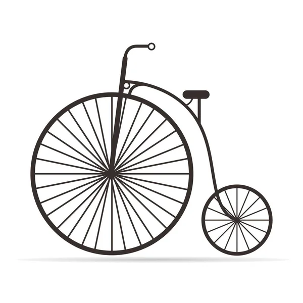 Retro Fahrrad Web Ikone Vektor Illustration — Stockvektor