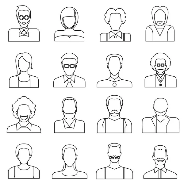 Avatars Set Vector Illustration — Stock Vector