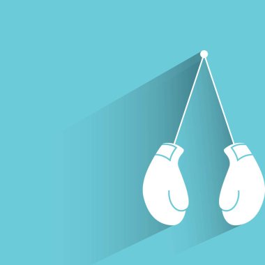 Web simgesi. Boks eldivenlerinin vektör illüstrasyonu