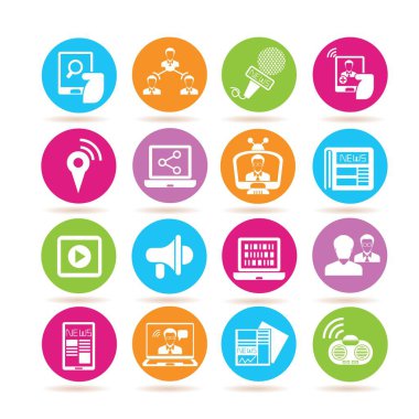 Web simgeler kümesi. vektör çizim          