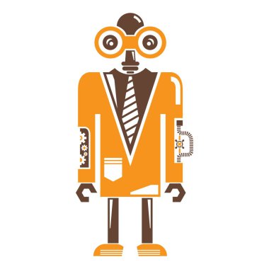 Robot simgesinin vektör illüstrasyonu 