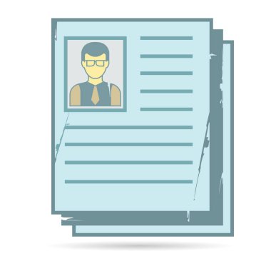 iş kavramı, cv vektör illüstrasyon