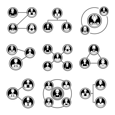 Ağ kavramı vektör çizim