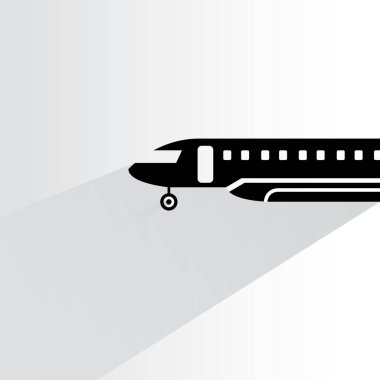 Web simgesi. Uçağın vektör illüstrasyonu  