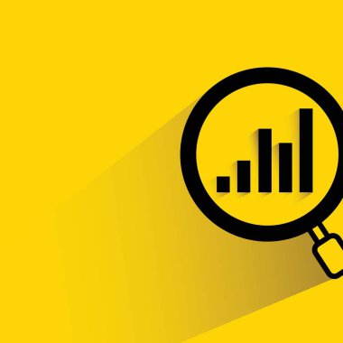 iş kavramı, büyüteç vektör illüstrasyon