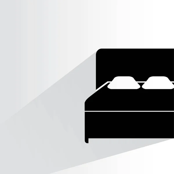 Icono Web Ilustración Vectorial Cama — Vector de stock