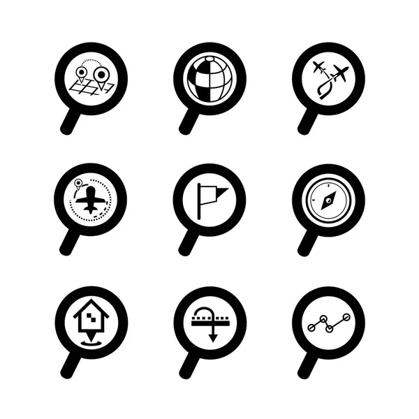 Web Icons Set Vector Illustration — Stock Vector