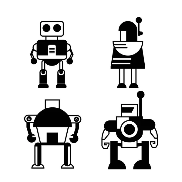 Ilustración Vectorial Robots — Vector de stock