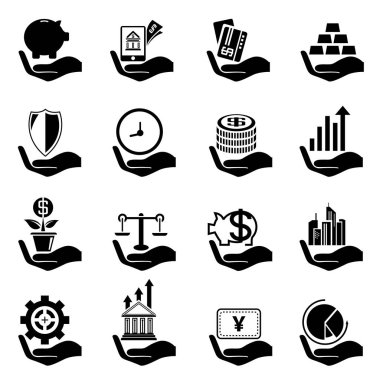 iş simgelerinin vektör illüstrasyonu