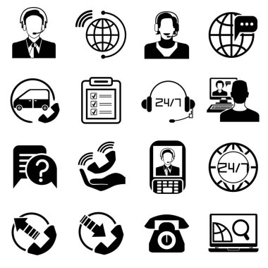 müşteri desteğinin vektör illüstrasyonu