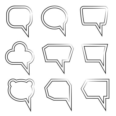 Konuşma baloncuklarının vektör çizimi