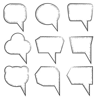 Konuşma baloncuklarının vektör çizimi