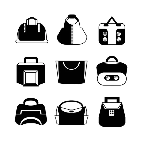 Illustration Vectorielle Sacs Icônes — Image vectorielle