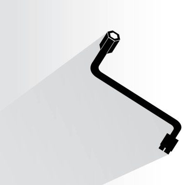 İngiliz anahtarının vektör çizimi