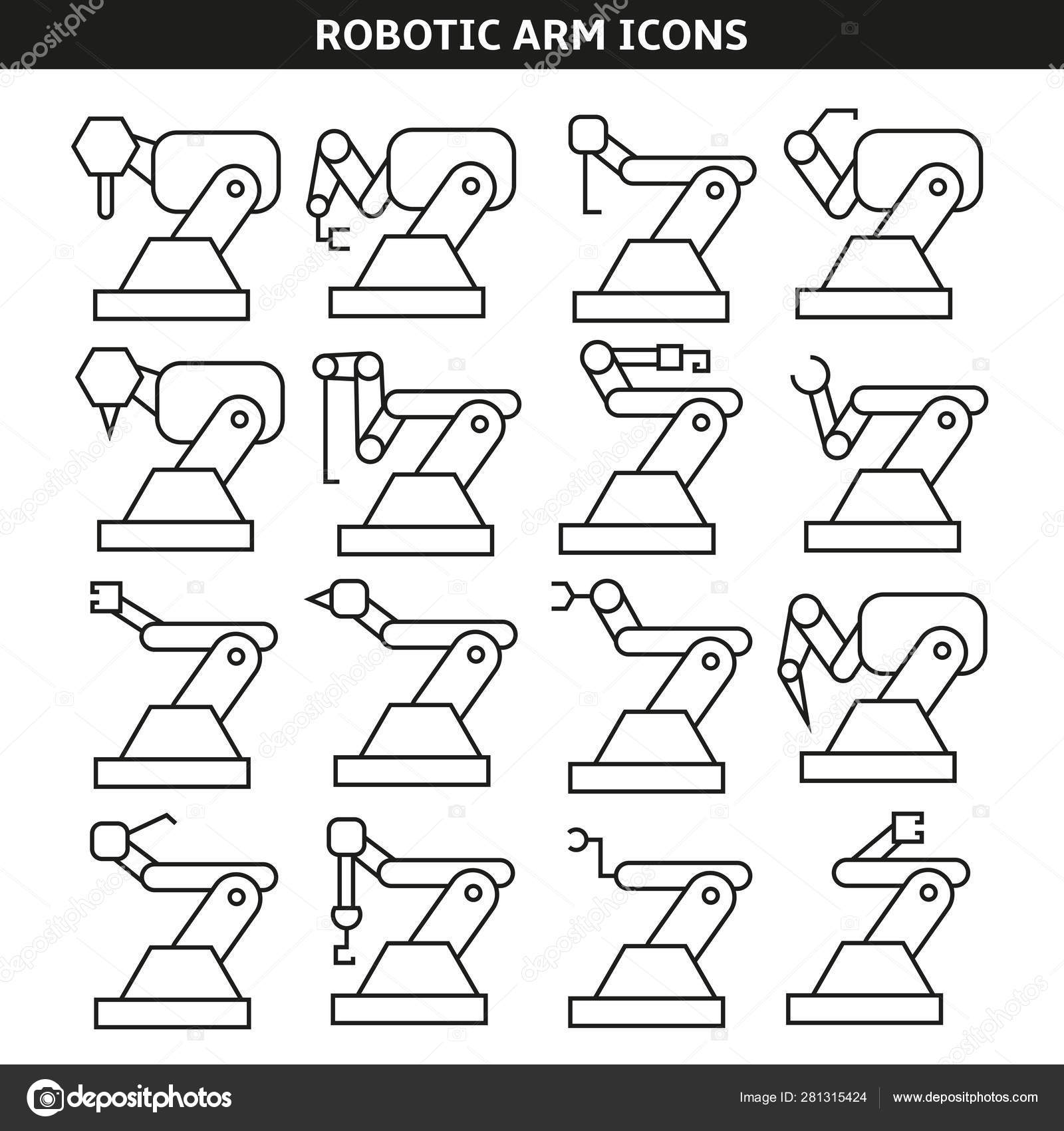 ロボットアームアイコン ベクトルイラスト ストックベクター C Loopang