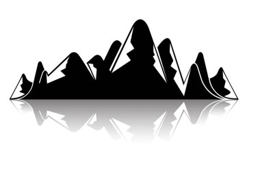 Dağlar vektör Illustration. Seyahat