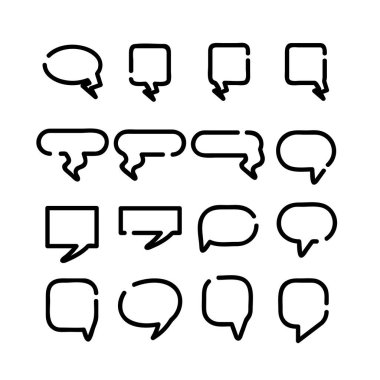 Konuşma baloncuklarının vektör çizimi