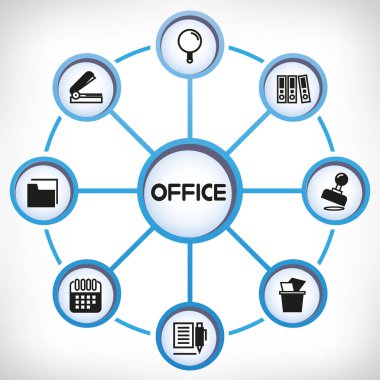 iş konsepti, ofis vektör illüstrasyon 